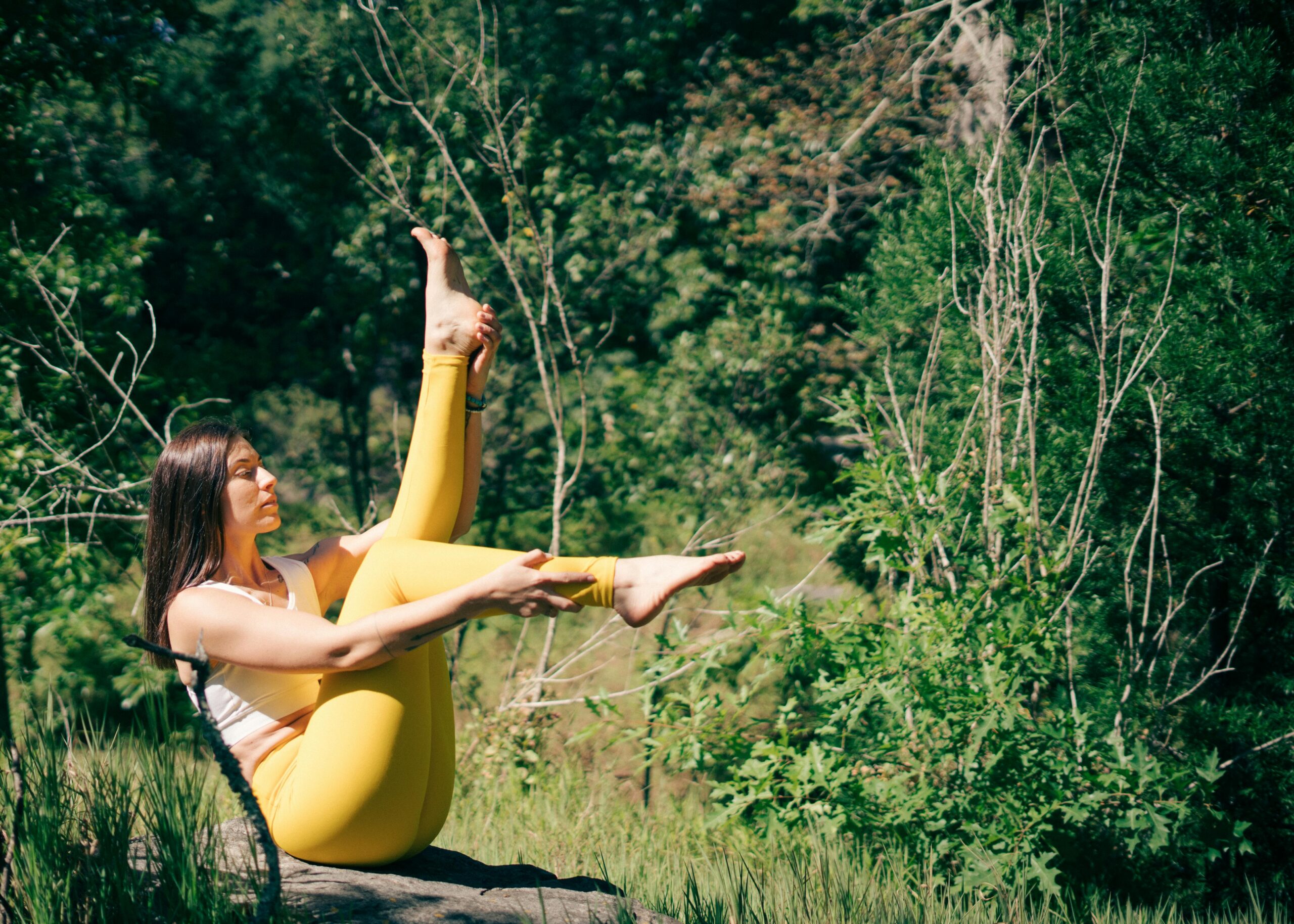 Frau, Die Yoga Praktiziert